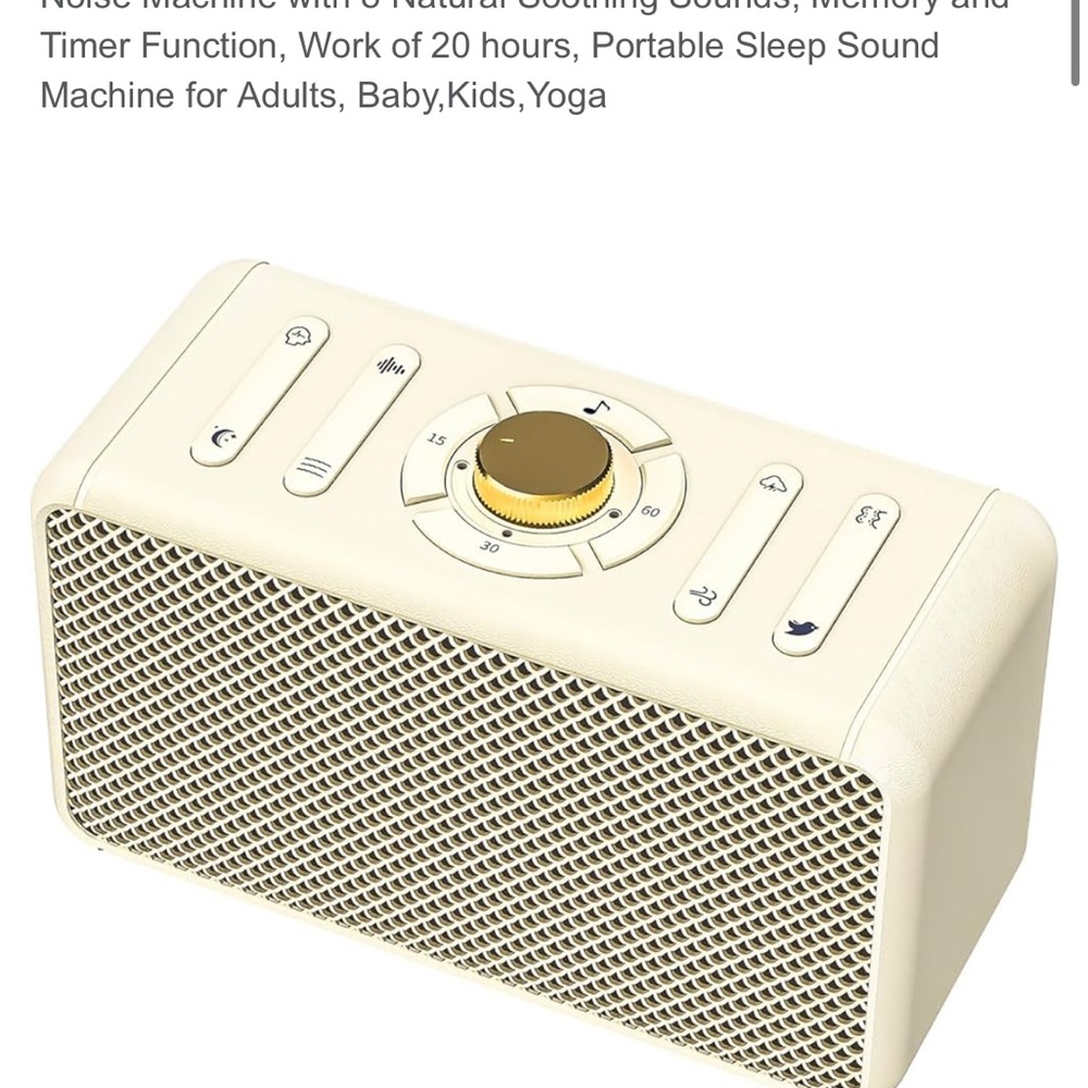 Cream Portable Speaker with Sleek Design and Modern Aesthetic